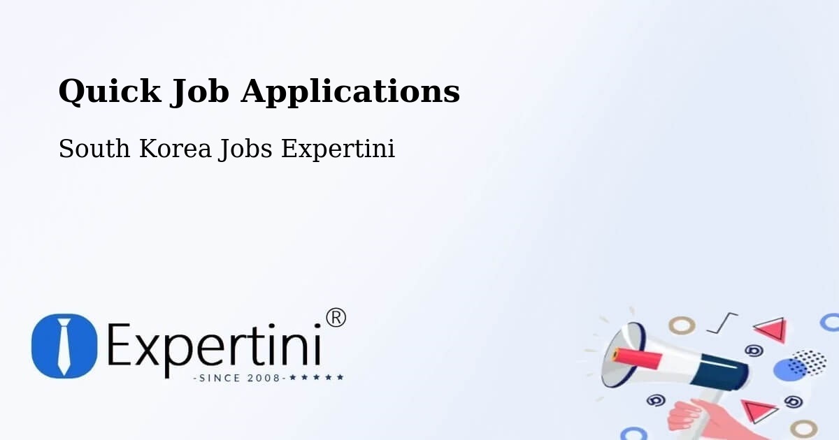 Quick Apply Feature – South Korea - South Korea Jobs Expertini